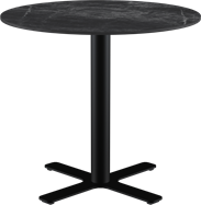 Black Plus Cafe Table - 80cm Rd